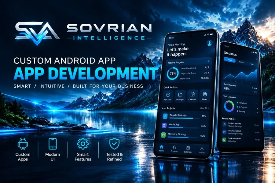 Android-App-Oberflächen auf Smartphones